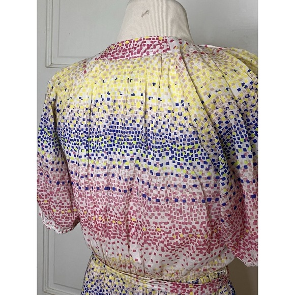 Willa Story racheal DRESS Sz XS  short Sleeve multicolor  Grannycore prairie - Picture 6 of 8